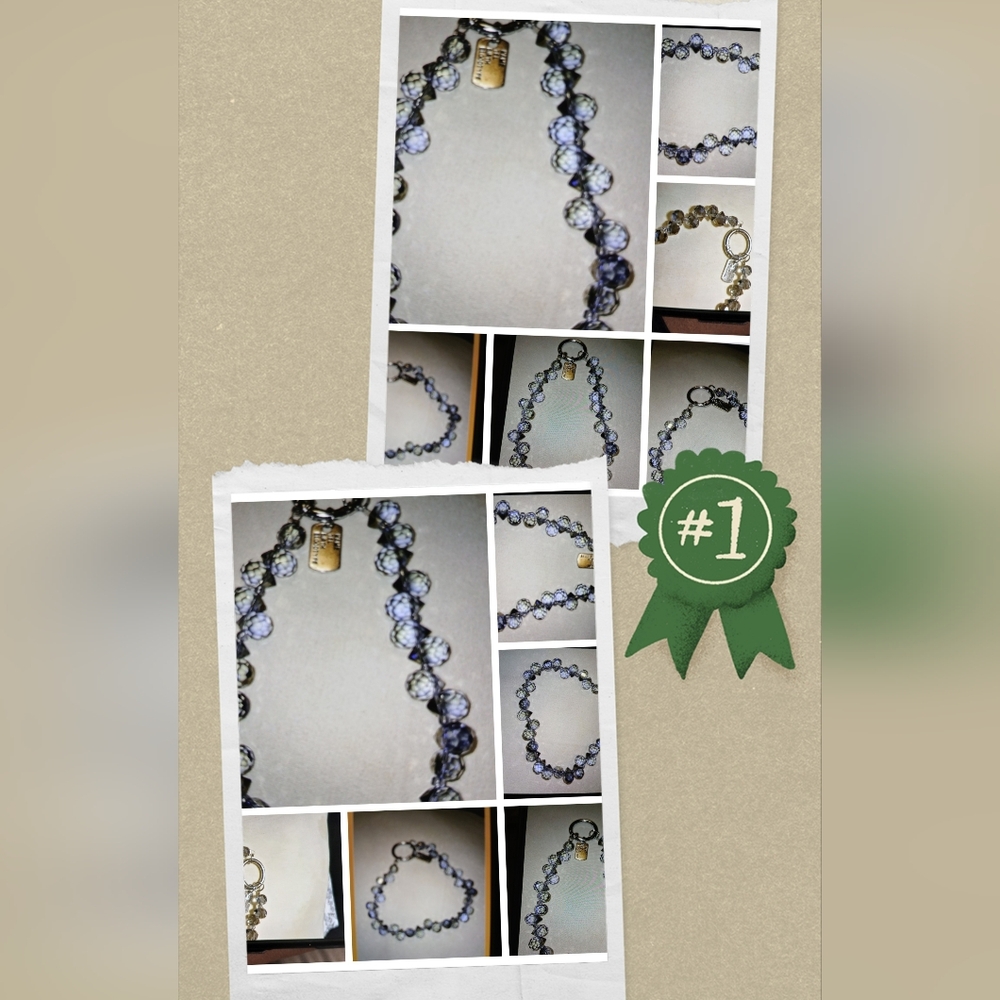 Elegant Beaded Phone/Purse Charm with Strap